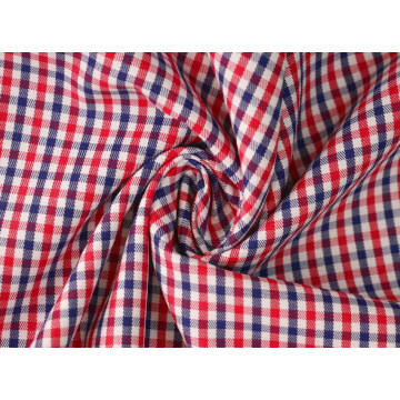 Rot/Navy Kontrollen Köper 60 Baumwolle 40 Polyester-Gewebe Shirting